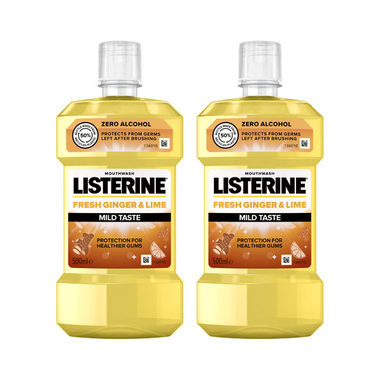 Listerine Fresh Ginger & Lime Mild Taste ústna voda 2×500 ml