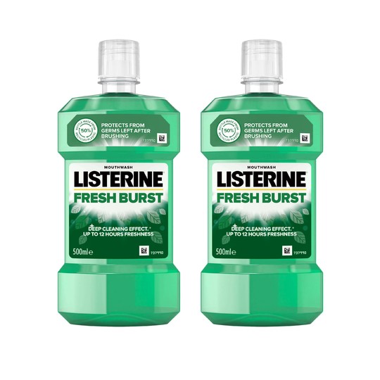 Listerine Fresh Burst ústna voda 2×500 ml