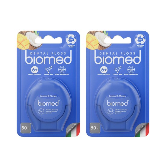 Biomed Coconut&Mango zubná niť 2×50 m