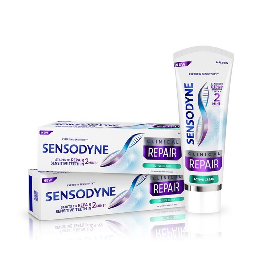 Sensodyne Clinical Repair Active Clean zubná pasta 2×75 ml