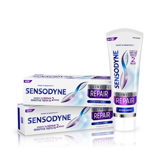 Sensodyne Clinical Repair Active White zubná pasta 2×75 ml