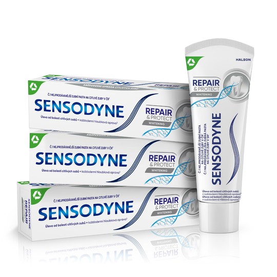 Sensodyne Repair&Protect Whitening zubná pasta 3x75 ml