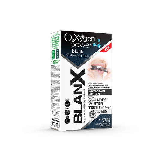 BlanX Oxygen Power Whitening Black bieliace pásky 10 ks