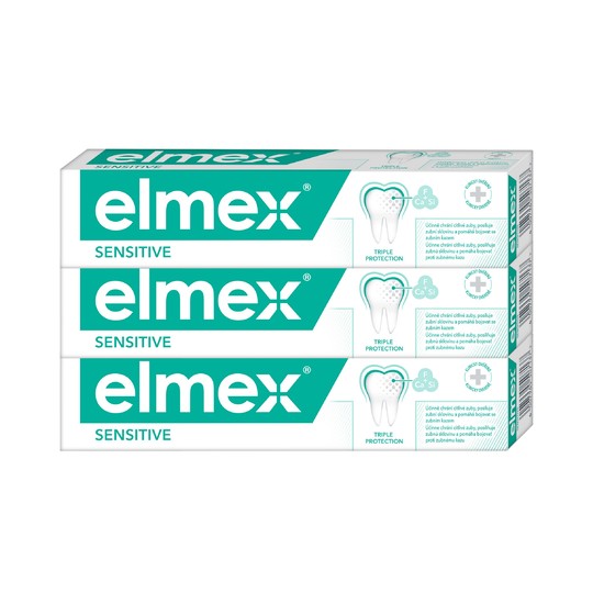 Elmex Sensitive zubná pasta 3×75 ml