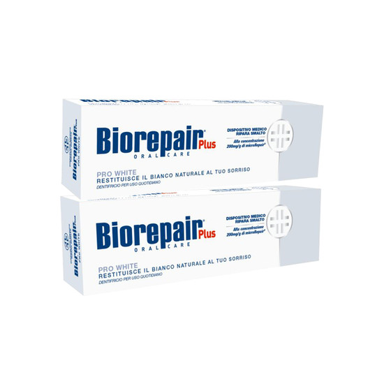 BioRepair Plus Pro White zubná pasta 2x75 ml