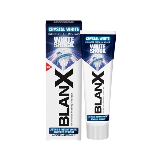 BlanX White Shock Crystal White zubná pasta 75 ml