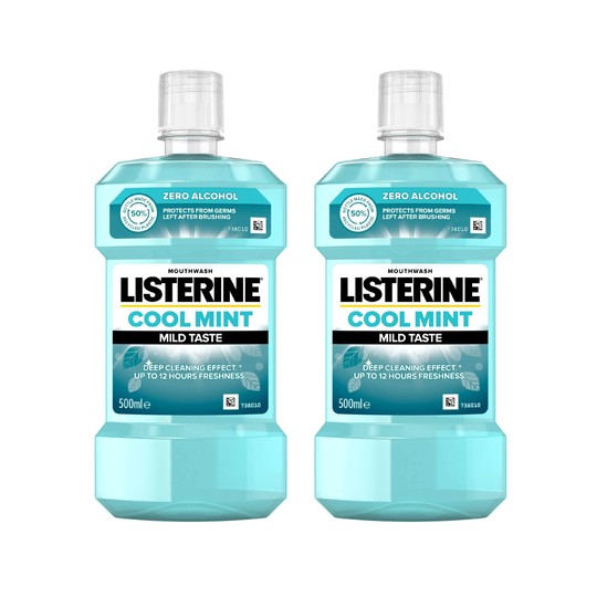 Listerine Cool Mint Mild Taste ústna voda 2×500 ml