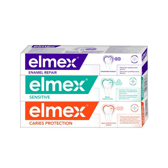 Elmex Mix zubná pasta 3×75 ml