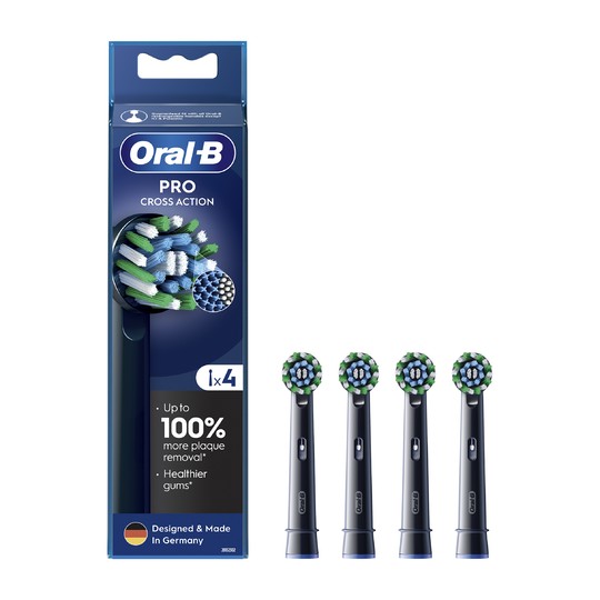 Oral-B CrossAction Pro Black náhradné hlavice 4 ks