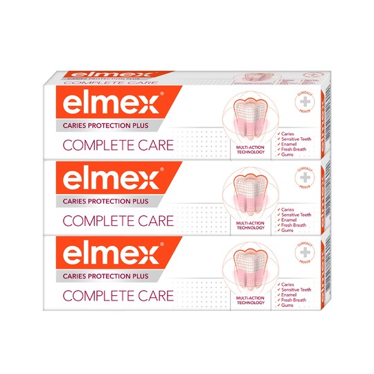 Elmex Caries Protection Plus Complete Care zubná pasta 3x75 ml