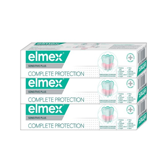 Elmex Sensitive Plus Complete Protection zubná pasta 3x75 ml