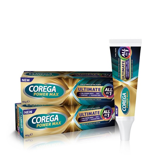 Corega Cream Max Ultimate All In One fixačný krém 2×40 g