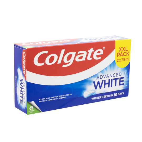 Colgate Advanced White zubná pasta 2×75 ml